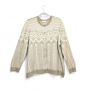 Cj Banks Cardigan Sweater, Tan/cream. Size 2X.
